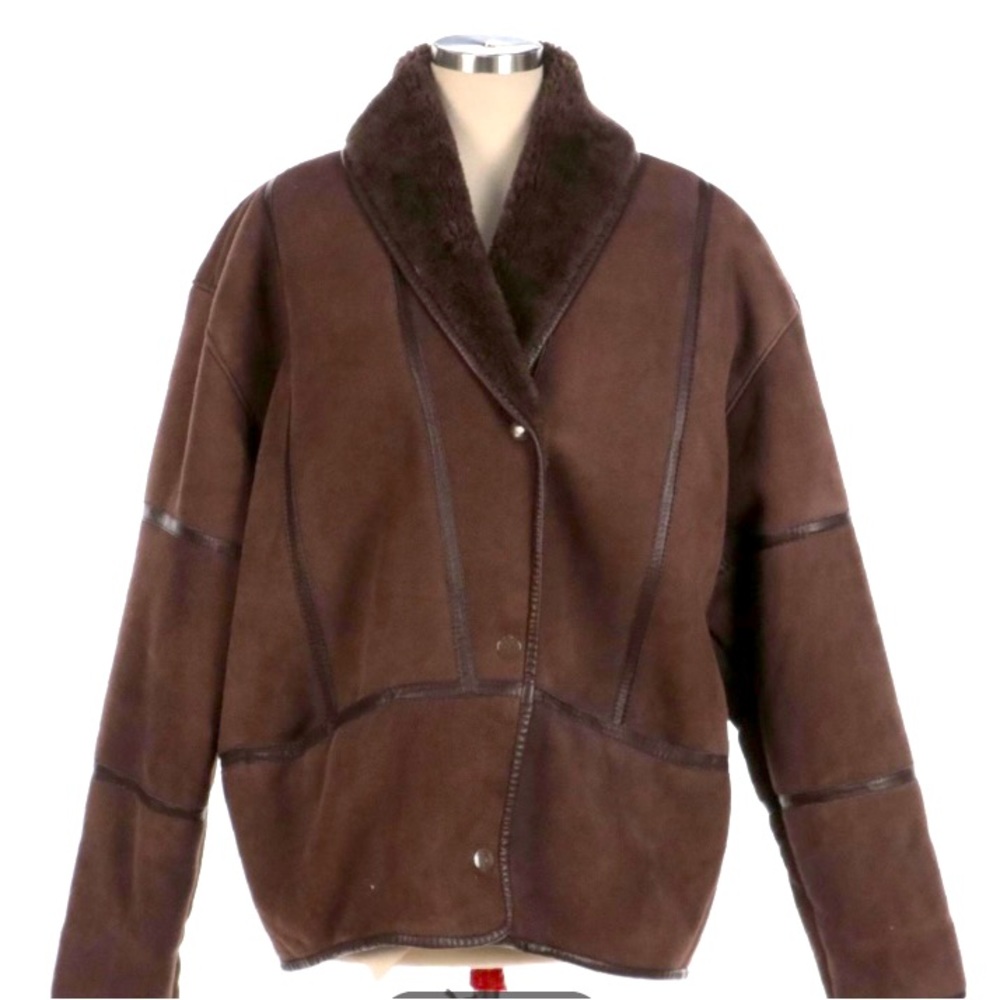 Pia Rucci Suede and Shearling Jacket in Brown. New with Tag. Genuine Suede.